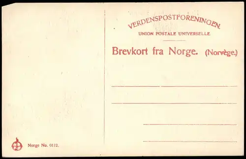 Postcard Geiranger Djupvashytten, Merok, Geiranger. 1912