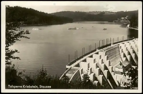 Lauenhain-Mittweida Motorbootverkehr auf der Talsperre Kriebstein 1940