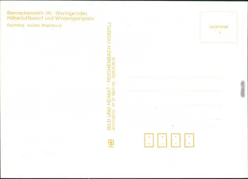 Ansichtskarte Benneckenstein Panorama-Ansicht, Finkenwettstreit 1989