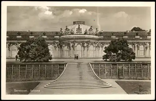 Ansichtskarte Potsdam Schloss Sanssouci 1955   gelaufen mit Stempel BEELITZ