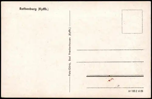 Ansichtskarte Rothenburg Ortspanorama Rothenburg (Kyffh.) 1950