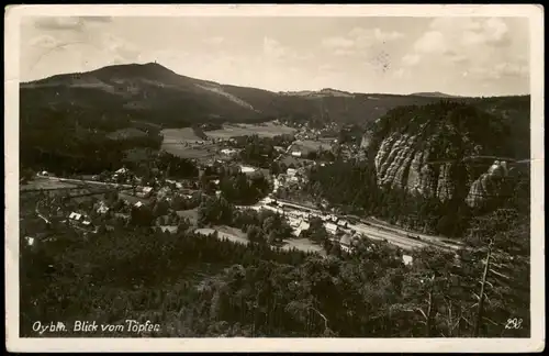 Ansichtskarte Oybin Blick vom Töpfer 1933