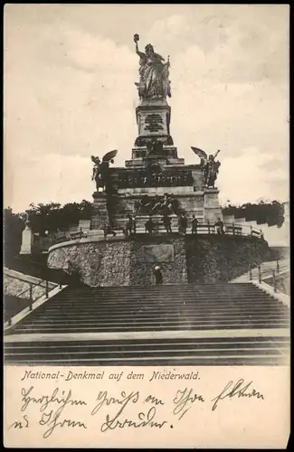 Rüdesheim (Rhein) National-Denkmal Niederwalddenkmal - Treppe 1905