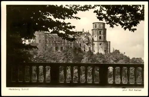 Ansichtskarte Heidelberg Blick auf das Schloß - Fotokarte 1934