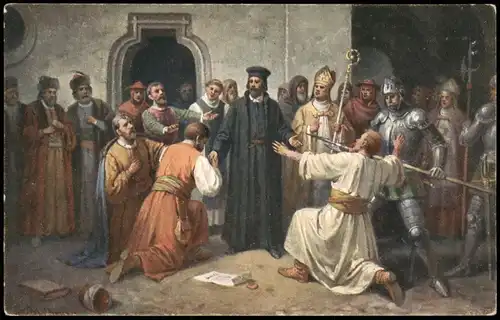 Künstlerkarte (Art Postcard) Česká historie v obrazích 1920