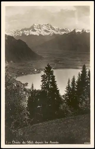 .Schweiz Schweizer Alpen Les Dents du Midi depuis les Avants 1940