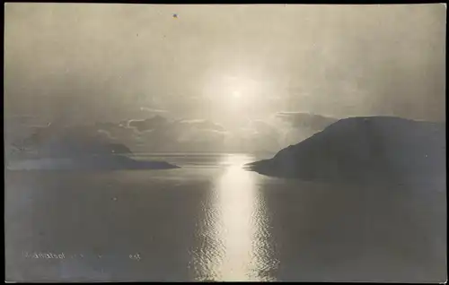 Norwegen Allgemein Norwegen Norge Mitternachtssonne Stimmungsbild 1913