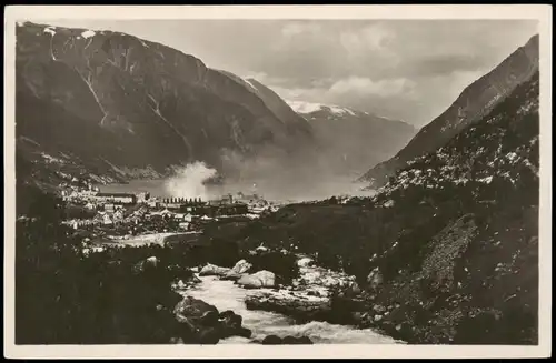 Postcard Hardanger Laatefos Wasserfälle, Stadt 1930