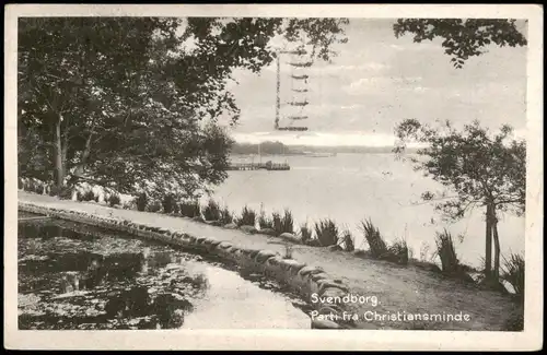 Postcard Schwenburg Svendborg Strand, Hafen 1936