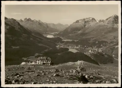 Ansichtskarte Samaden Samedan Hôtel Mottas Kulm - Fotokarte 1932