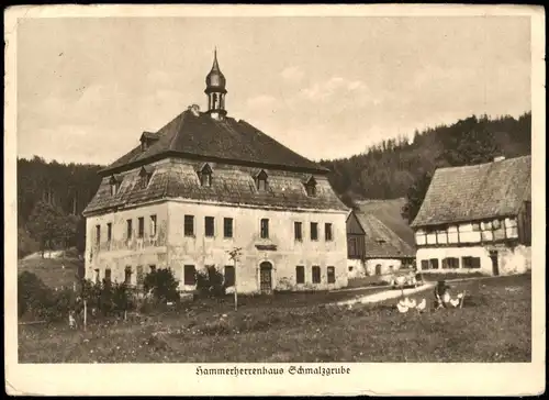 Schmalzgrube-Jöhstadt (Erzgebirge) Hammerherrenhaus mit Nebengehöfft 1936