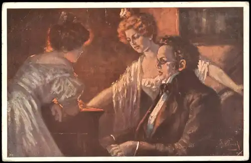 Ansichtskarte  Künstlerkarte: Gemälde / Kunstwerke Schubert. 1912