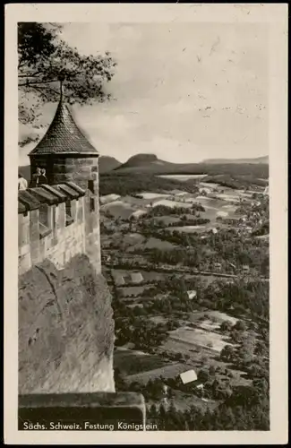 Ansichtskarte Königstein (Sächsische Schweiz) Festung Königstein 1955