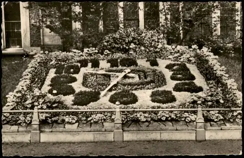 Ansichtskarte Bernburg (Saale) Blumenuhr 1957