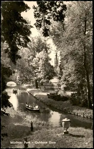 Wörlitz-Oranienbaum-Wörlitz Wörlitzer Park Goldene Urne - Kähne 1962