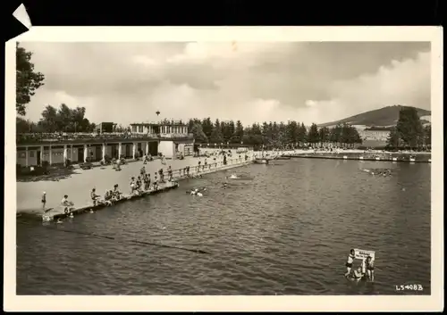 Ansichtskarte Großschönau (Sachsen) Waldstrandbad 1956