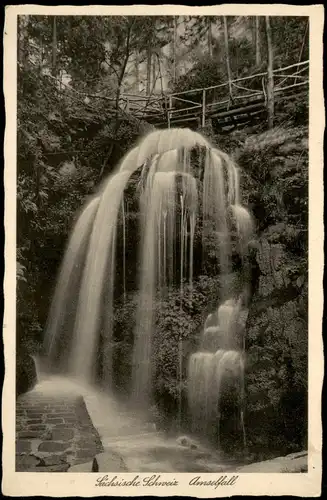 Ansichtskarte Rathen Amselfall (Elbsandsteingebirge) 1956