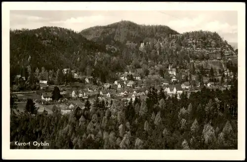 Ansichtskarte Oybin Blick auf die Stadt 1954
