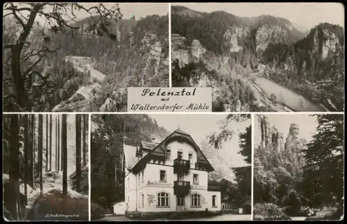 Ansichtskarte Hohnstein (Sächs. Schweiz) Polenztal - Gasthaus Umland 1953