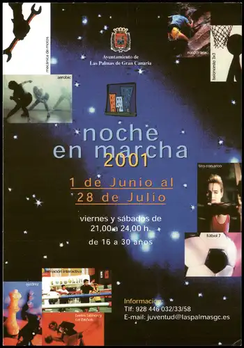 Ansichtskarte  Noche en marcha Spiel Las Palmas de Gran Canaria 1991