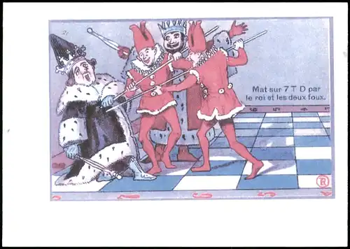 Ansichtskarte  Schach Chess - Spiel - Bauern töten König Künstlerkarte 2007