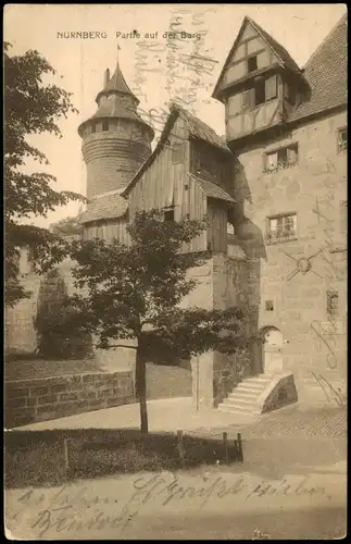 Ansichtskarte Nürnberg Nürnberger Burg 1914  gel. Rollstempel