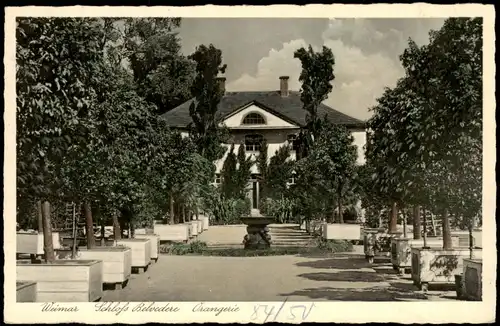 Ansichtskarte Weimar Schloss Belvedere - Orangerie 1934