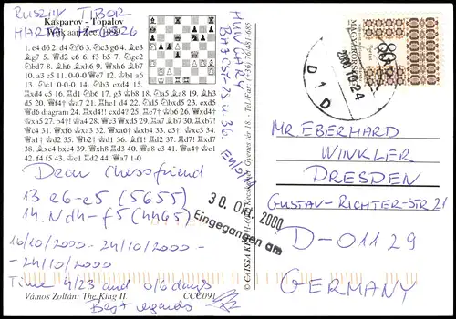 Schach Chess - Spiel Vámos Zoltán: The King II. Kasparov Topalov 2000