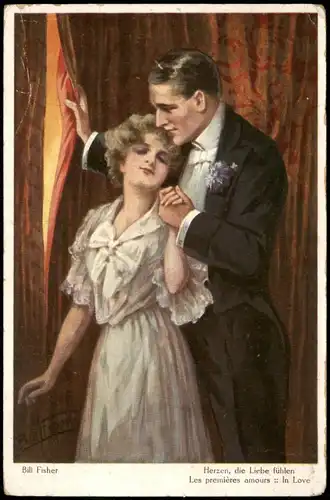 Herzen, die Liebe fühlen Les premières amours  In Love Liebe Liebespaare - 1919
