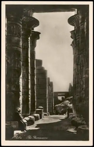Postcard Theben Waset / Niut-reset Thebes - The Rameseum 1928