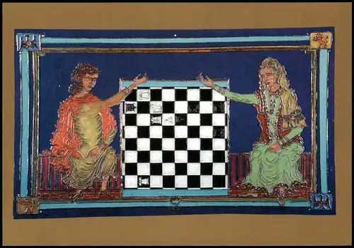 Ansichtskarte  Schach Chess - Spiel - Frauen beim Schach Historie 1999