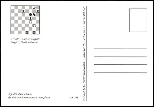 Ansichtskarte  Schach Chess - Spiel - Frauen beim Schach Historie 1999