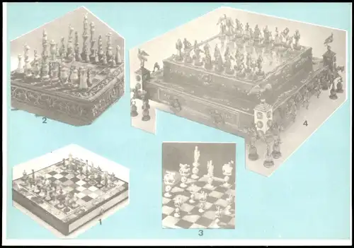 Schach Chess - Spiel Mehrbild - Historische mechanische Schachbretter 1977