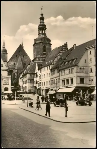 Ansichtskarte Eisleben Straßenpartie, Konsum - Autos 1963