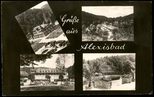 Ansichtskarte Alexisbad Harzgerode MB 1961  gel. Landpoststempel über Gernrode