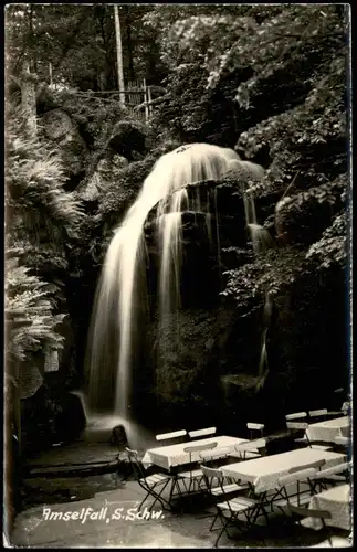 Ansichtskarte Rathen Amselfall (Elbsandsteingebirge) 1956