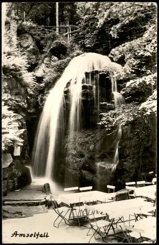 Ansichtskarte Rathen Amselfall (Elbsandsteingebirge), Restaurant 1962