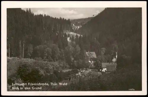 Ansichtskarte Friedrichroda Blick in den Grund 1961