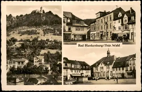 Ansichtskarte Bad Blankenburg Markt, Schloß und Stadt 3 Bild 1958