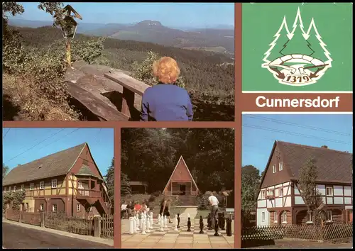 Cunnersdorf-Pirna Singnal Katzstein  Heimatstube, Volkspark, Umgebindehaus 1980