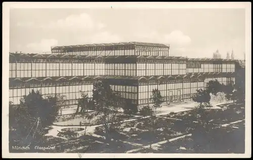 Ansichtskarte München Gebäude-Ansicht: Glaspalast 1930