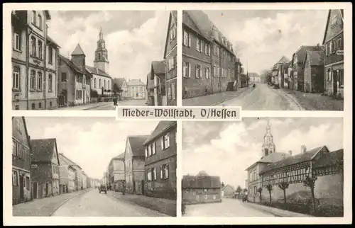 Ansichtskarte Wöllstadt Straßenpartien - 4 Bild 1938