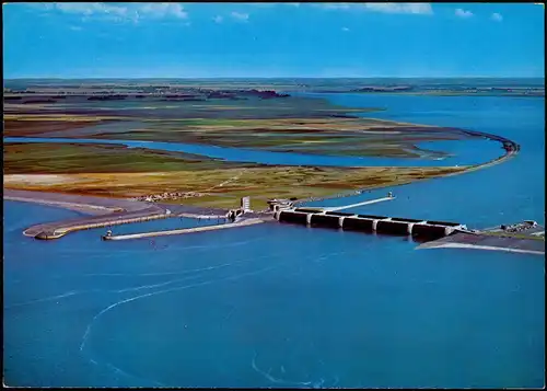 Ansichtskarte Wesselburenerkoog Eidersperrwerk Luftbild 1968