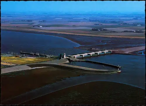 Ansichtskarte Wesselburenerkoog Eidersperrwerk Luftbild von Nordwesten 1994