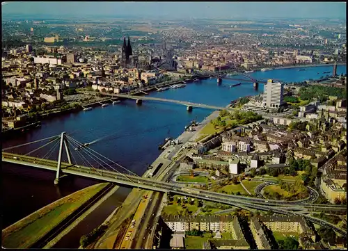 Ansichtskarte Köln Luftbild Brücken 1982