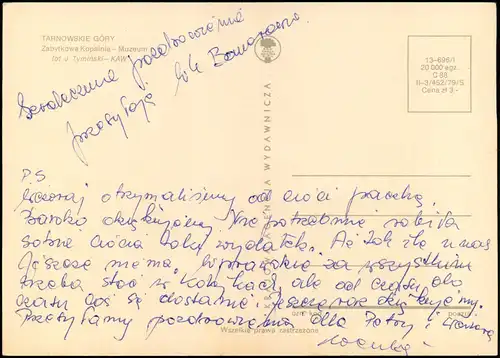Postcard Tarnowitz Tarnowskie Góry Bergwerk - Museum 1979