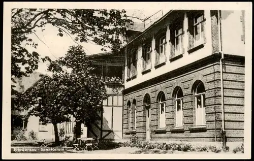 Ansichtskarte Friedensau-Möckern Partie am Sanatorium 1958