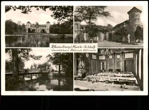 Ansichtskarte Rheinsberg Schloss. Park, Speisesaal 1961