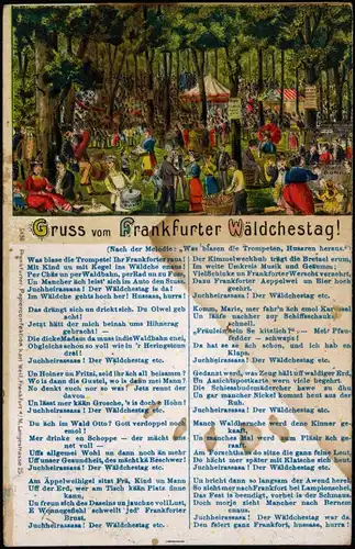 Frankfurt am Main Frankfurter Wäldchestag! - Künstlerkarte 1927