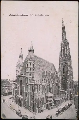 Postkaart Amsterdam Amsterdam LA CATHÉDRALE 1914